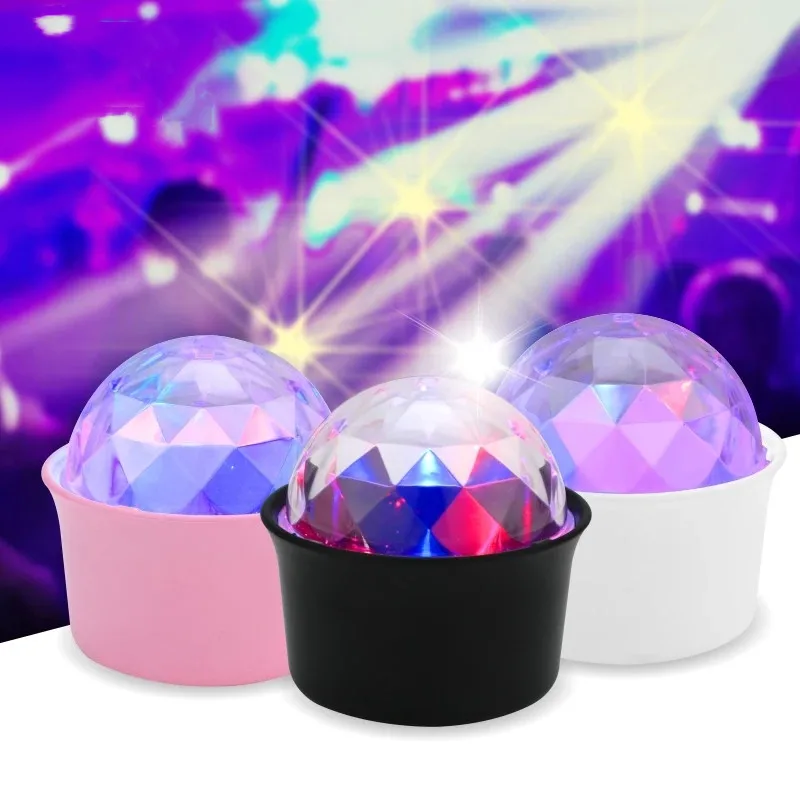 Мини Беспроводной чешское стекло диско шар светильник музыкальный звуковой
