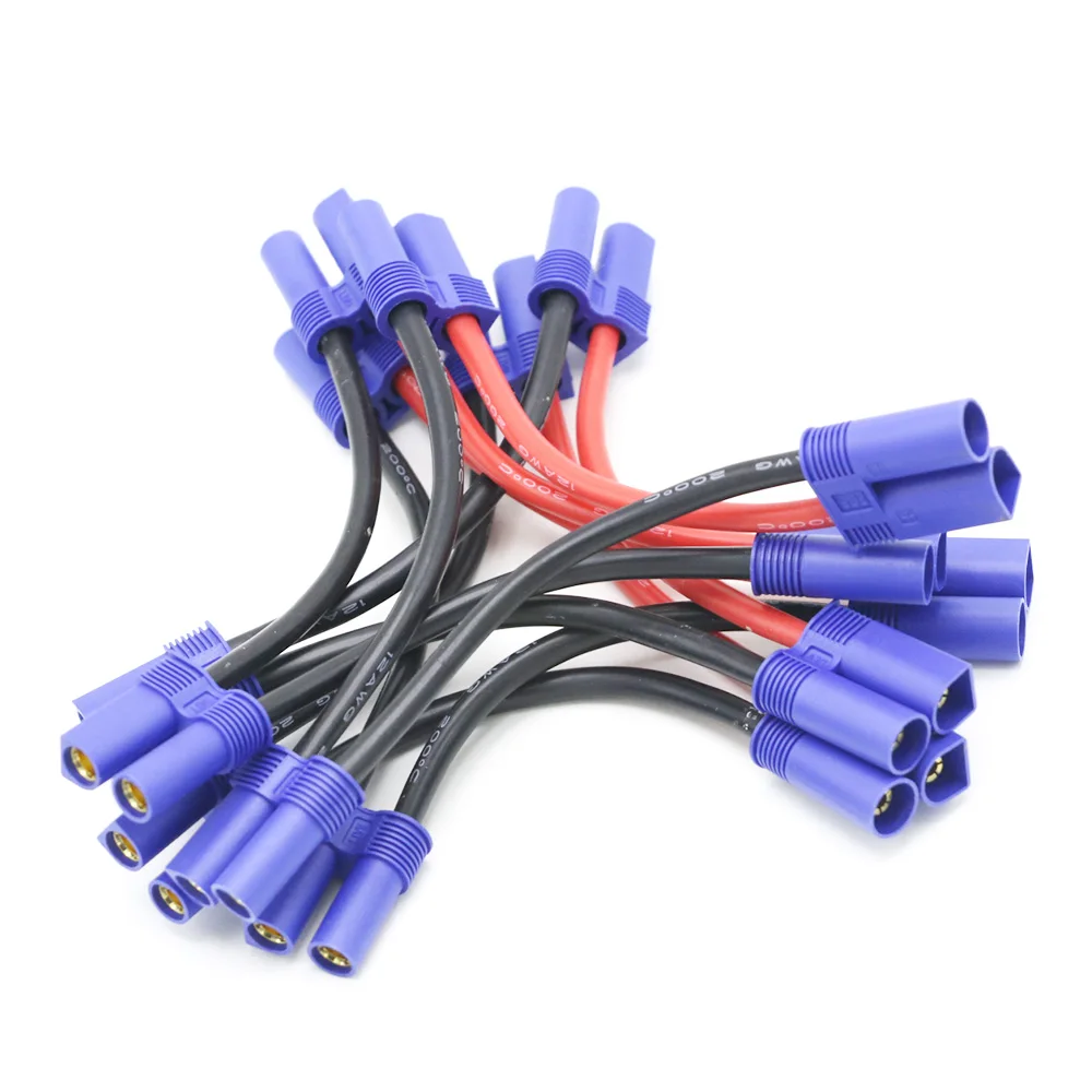 EC5 Parallel Battery Connector Cable Dual Extension Y Splitter 12AWG Silicone Wire 10CM / O Style for Rc Toys | Игрушки и хобби