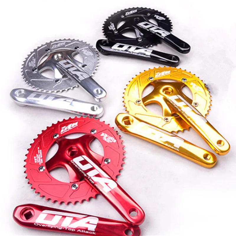 

Crankset Bicycle Chainring Single Speed Chainwheel 48T Crank Bike Parts Fixed Gear BCD130mm Crankset 170mm Bike Aluminum Alloy