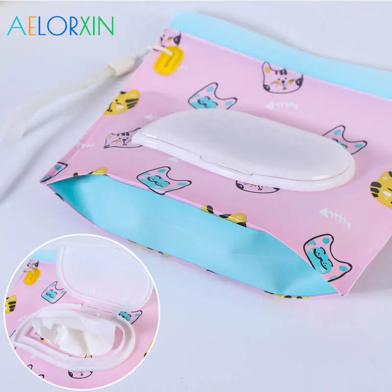 

1Pcs EVA Clean Wipes Carrying Case Wet Wipes Bag for Stroller Cosmetic Pouch with Easy-Carry Accessories for Babies