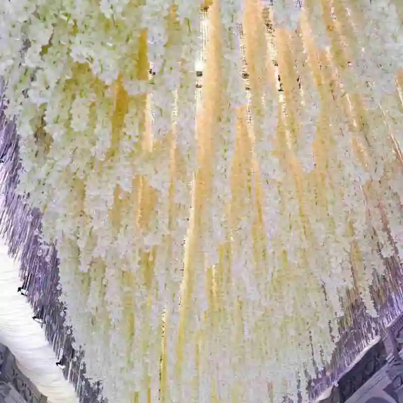 

Hanging Artificial Wisteria Flower Wall Decoration Hydrangea Vine Wedding Garlands Easter Accessories