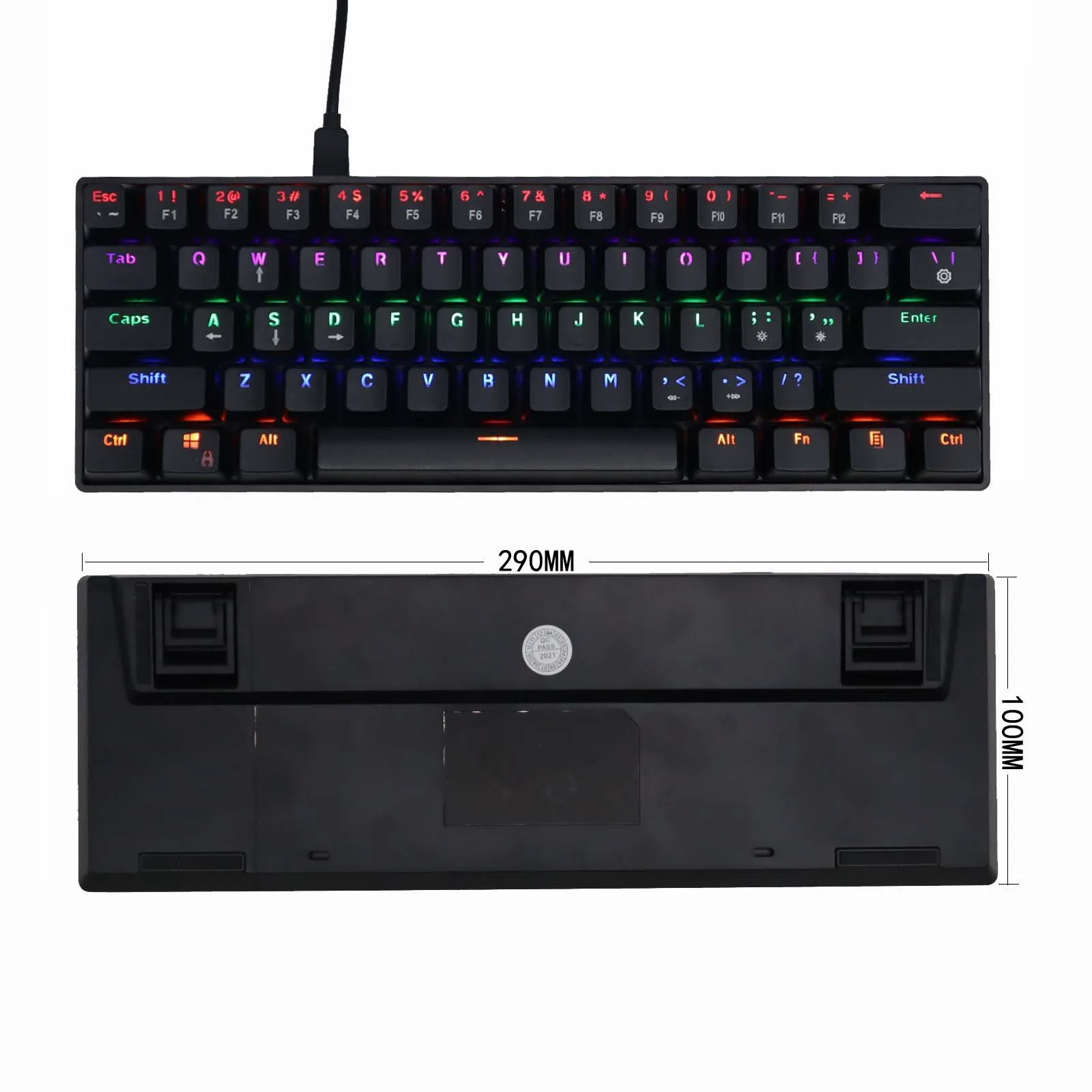 

Gaming Keyboard Mechanical Computer Keyboard Gamer LED Backlit PC Keypad Ergonomic Wired Keyboards For PC Laptop Games In Stock