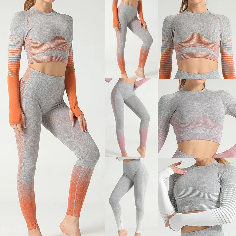 Спортивная одежда с длинным рукавом укороченный топ рубашки для женщин