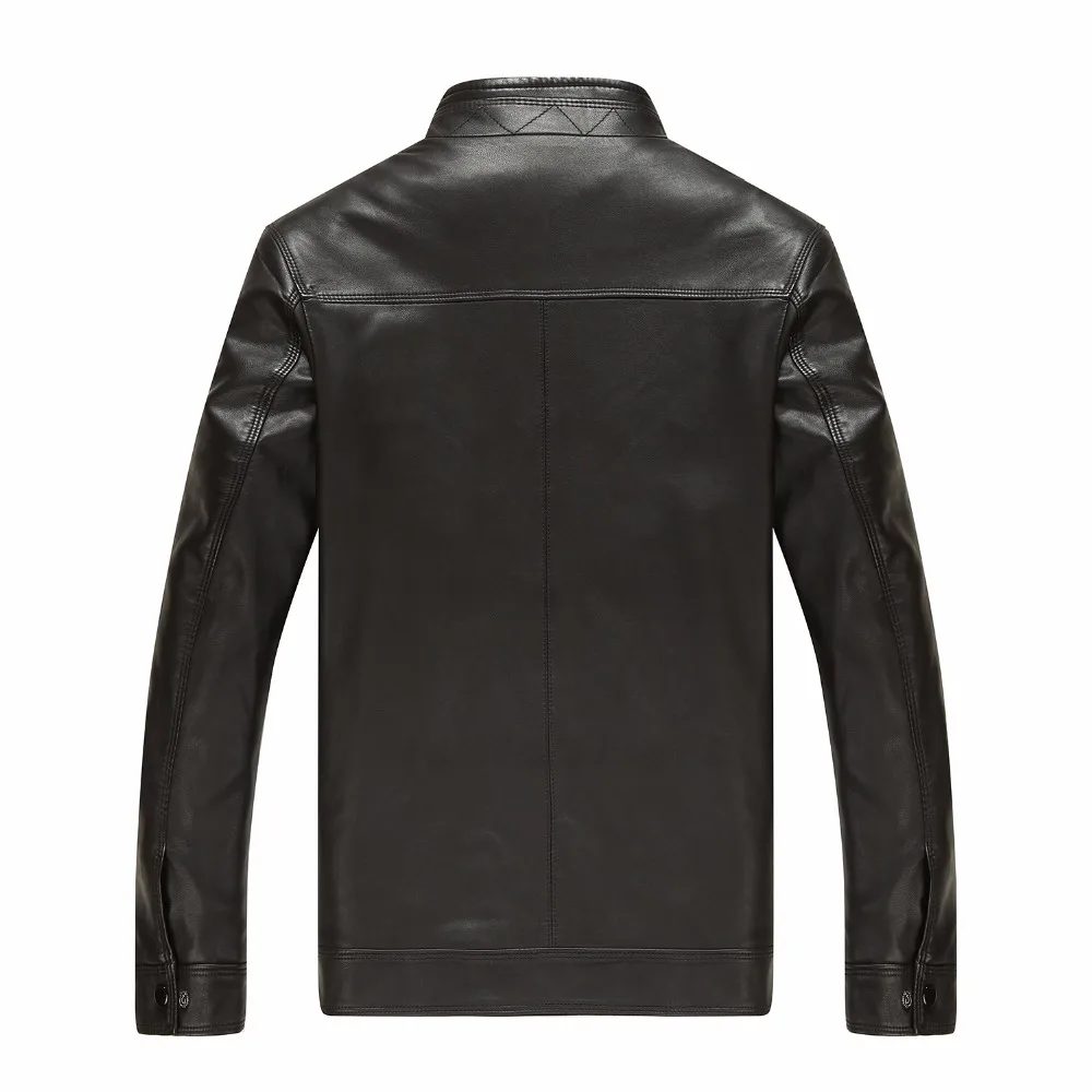 Мужская кожаная куртка осенне зимнее пальто мужская верхняя одежда деловые