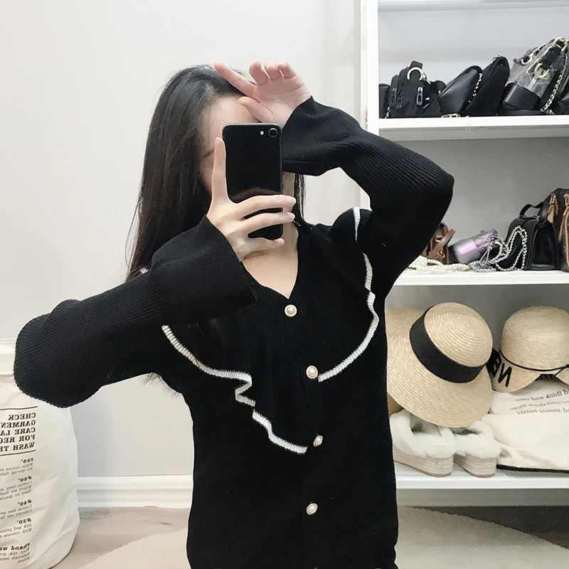 

Lotus leaf sweater women wear Pullover Sweater in autumn and winter