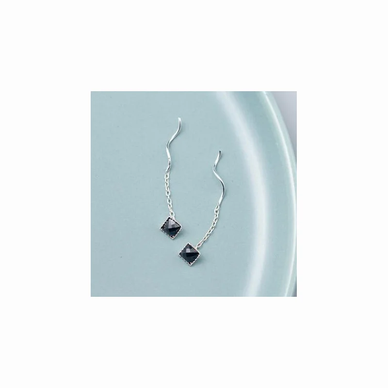 Серьги-гвоздики из серебра 100% пробы квадратные треугольные 925 см | Украшения и