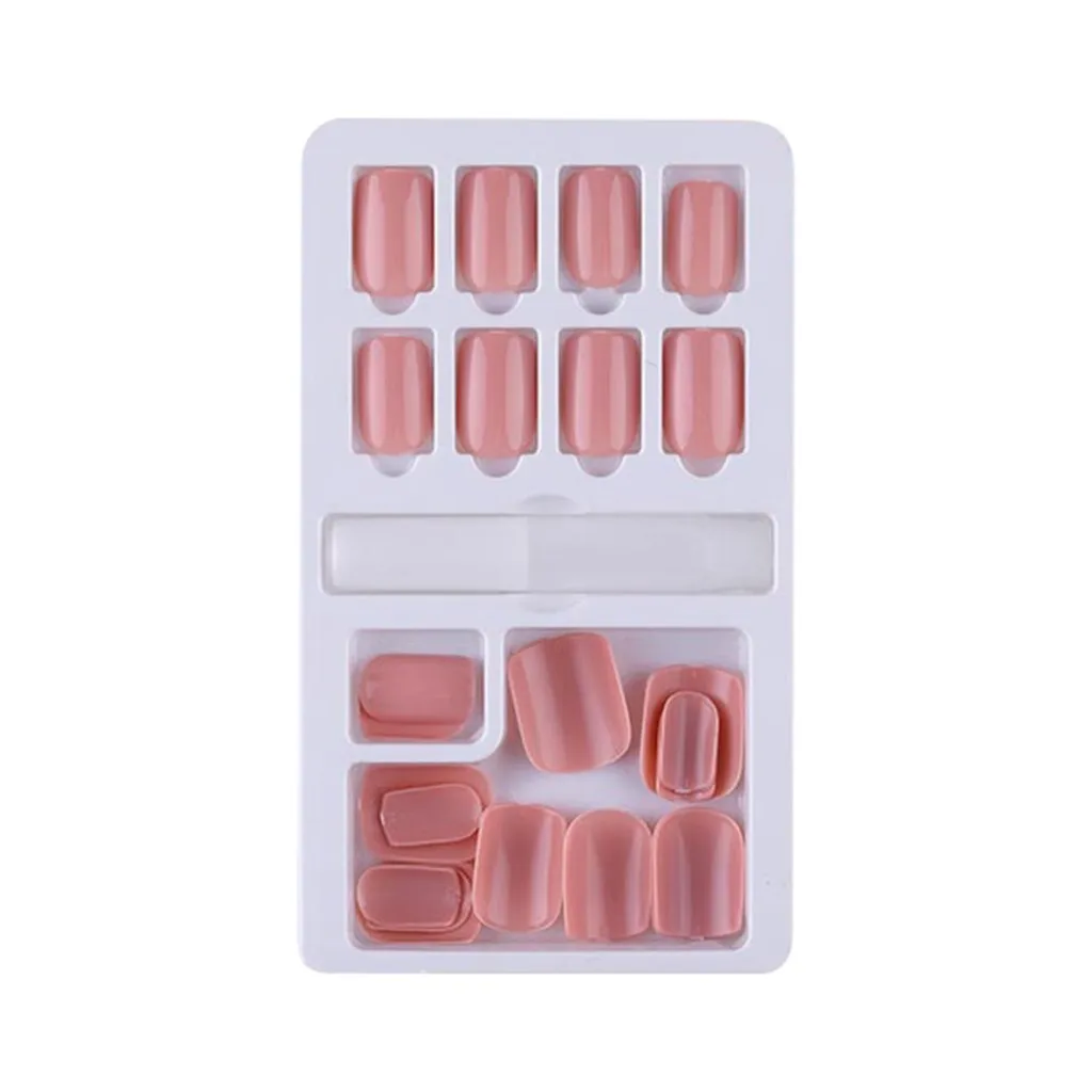 Накладные ногти Короткие круглые мягкие готовые пригодные для носки детали 24