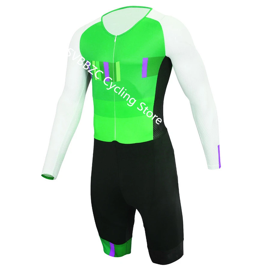 2-Pic Color SVBBZC Pro Мужской комбинезон Триатлон Супер Скоростной костюм Ropa Ciclismo Майо с длинным рукавом MTB велосипедные майки комплект Велоспорт Skinsuit - Цвет: 2-Pic Color