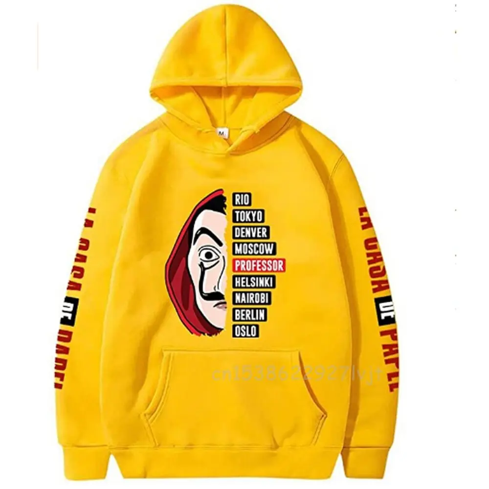 la casa de papel women men women men unisex hoodies sweatshirts tv show money heist novelty paper house hoodie free global shipping