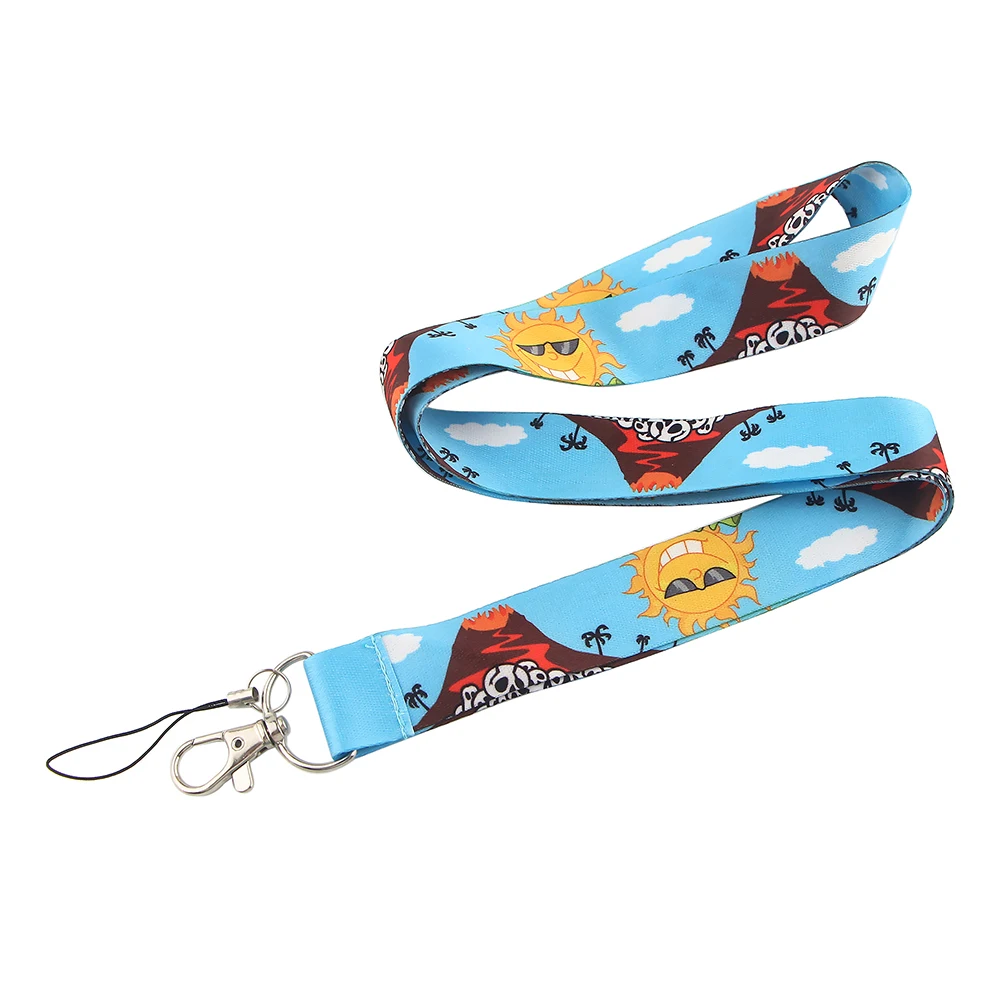 

K2710 Landscape Cute Keychain Anime Lanyard Card ID Holder Art Neck Strap Key Rings DIY Hanging Rope Children Gifts