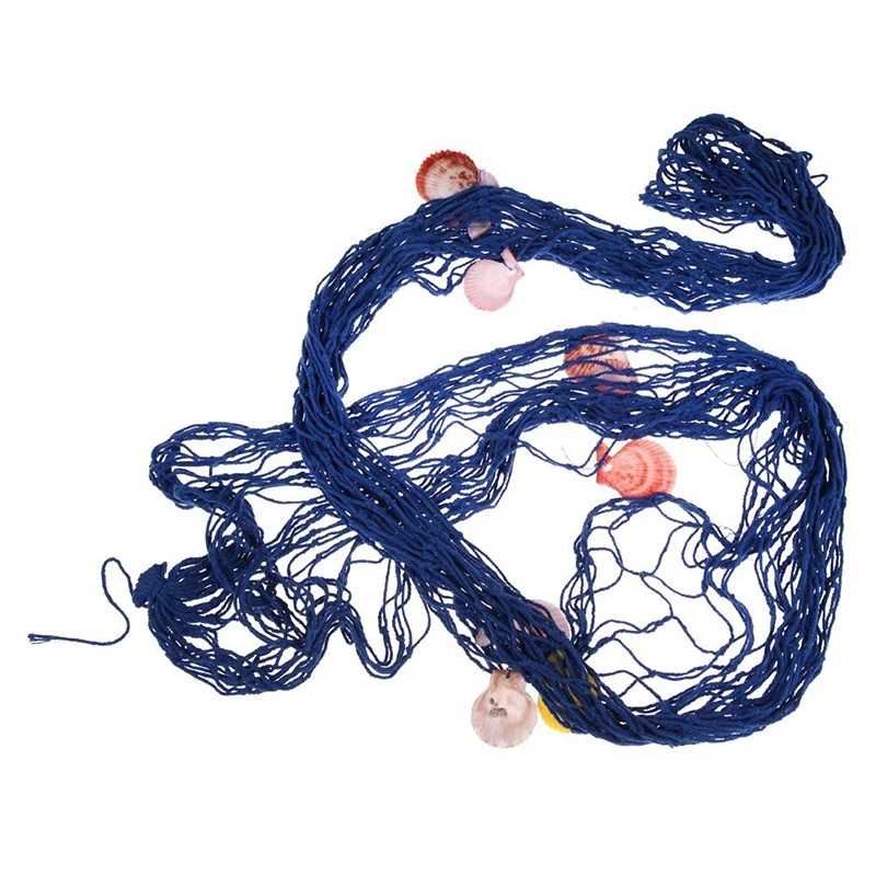 Синий бежевый Средиземноморский Морской стиль мягкие украшения ажурные