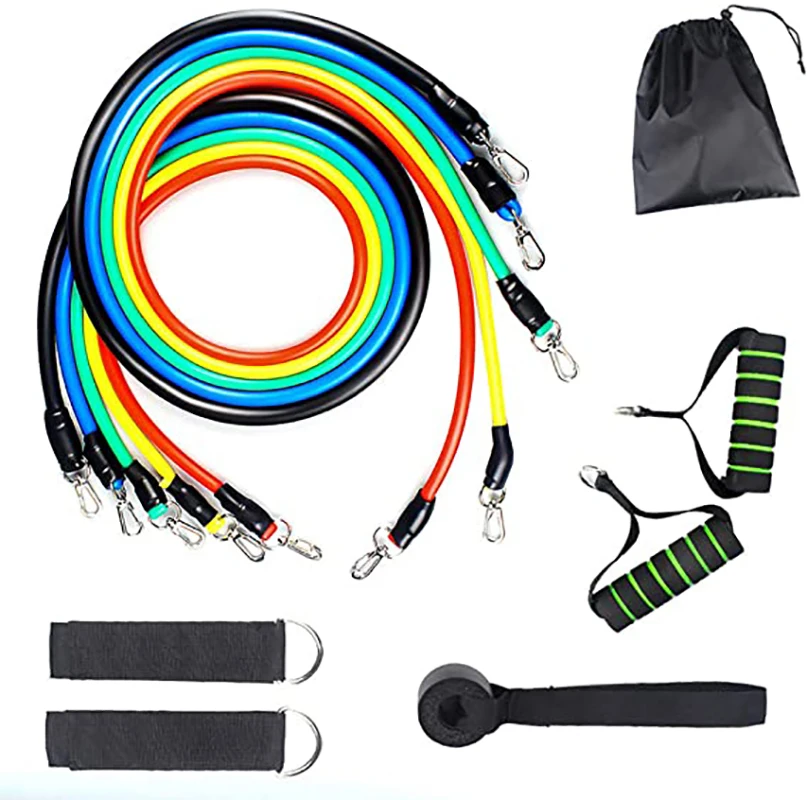 

Sports Elastic Fitness Bands Crossfit Training Exercise Yoga Tubes Pull Rope Rubber Expander Elastic Bands Fitness With Bag
