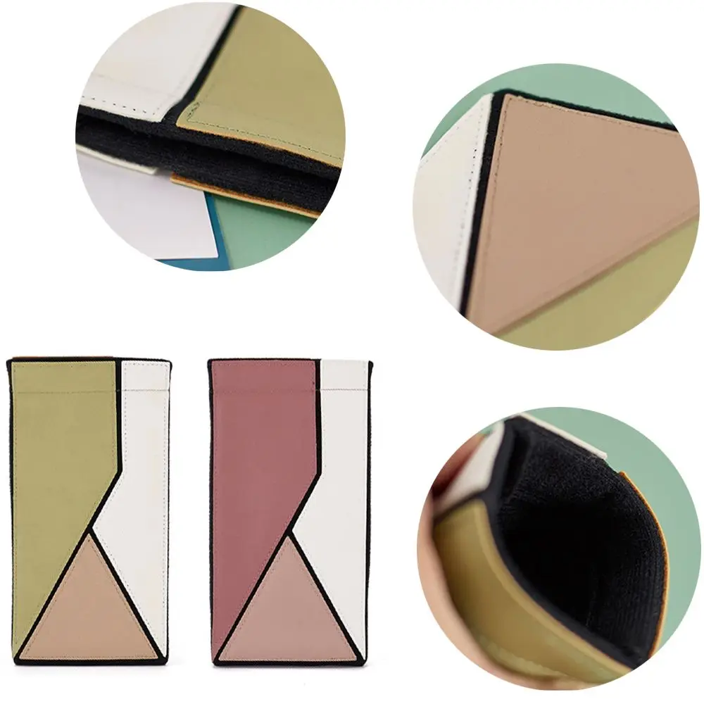 Новинка 2021 сумка для очков из искусственной кожи сочетания цветов