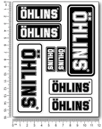 

Ohlins Aufkleber Verklaidung Laminiert stickers aprilia ducati kawasaki