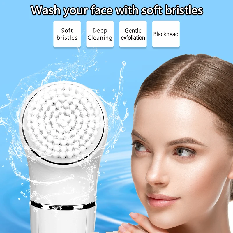 

5 in 1 Women Epilator Face Washing Brush Facial Massage Machine Lady's Facial and Body Beauty Tools Kit Professional hair remove