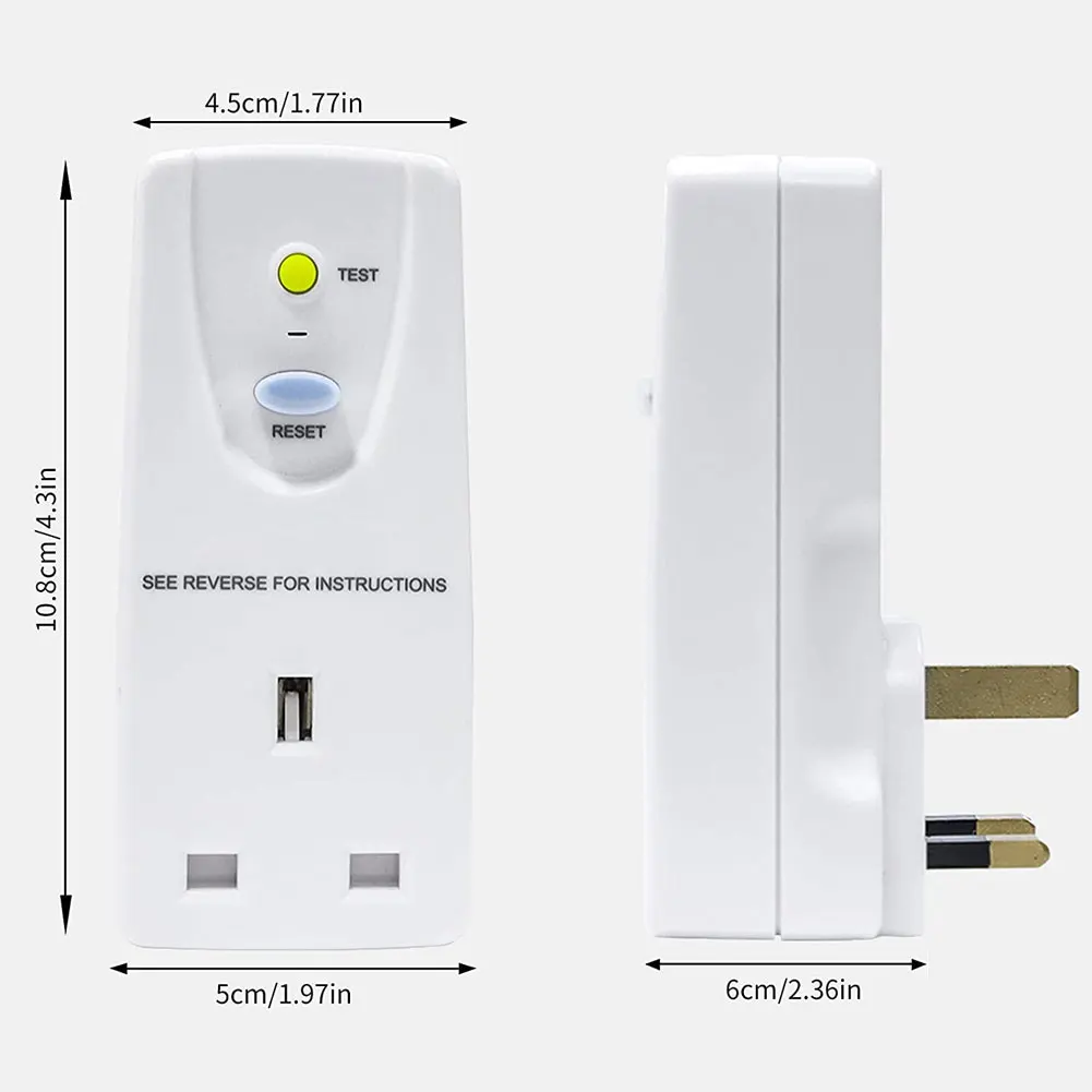 

Leakage Protection Safety Adaptor Anti-Shock Leakage Protection Breaker 13A Leakage Protector Cutout Powers Trip Switch