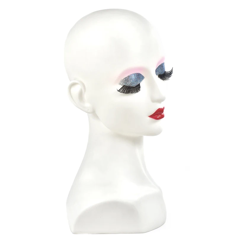 Женский манекен белая голова-подставка для парика специальный с орнаментом
