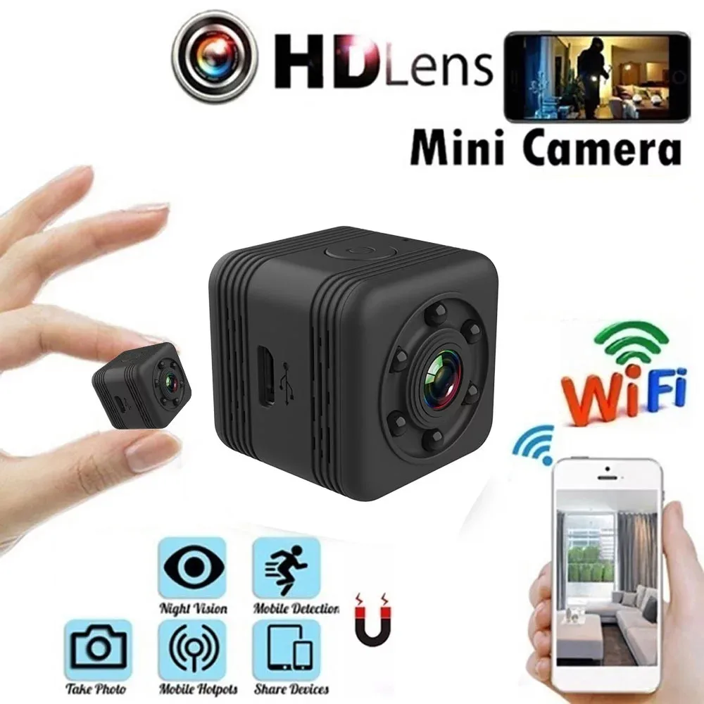 

HD мини Wi-Fi IP-камера ночного видения SQ29, Спортивная DV-камера с водонепроницаемым корпусом, дистанционным монитором и датчиком движения, беспр...