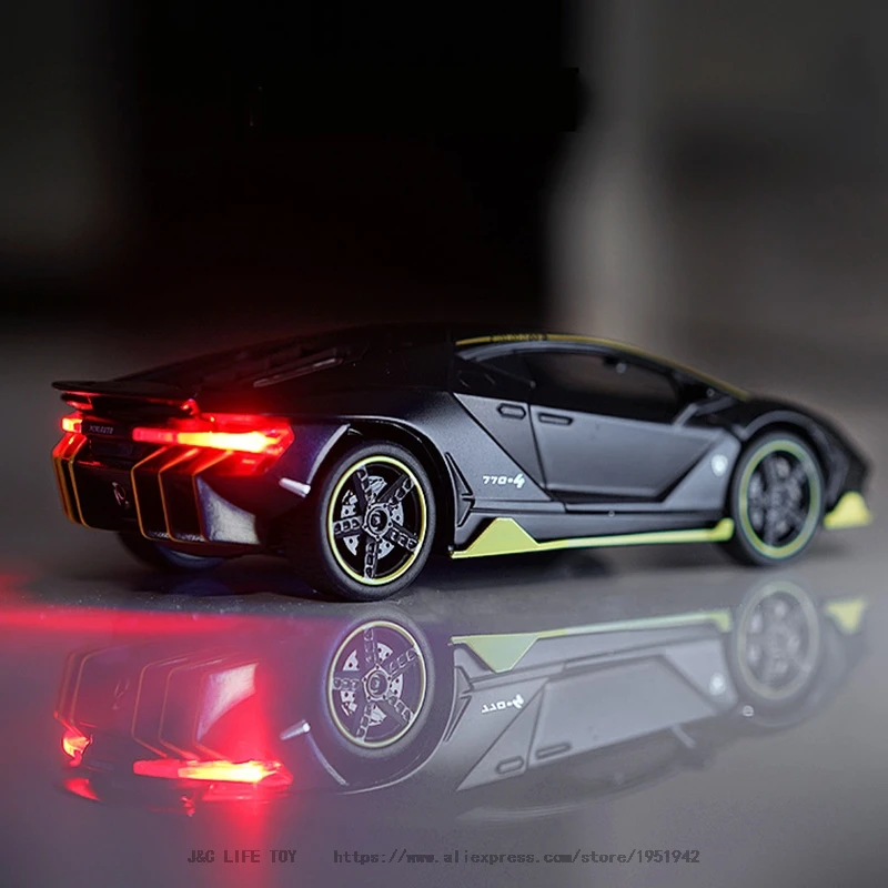 

1:32 Car Alloy Sports Car Model Diecast Sound Light Super Racing Lifting Tail Car Wheels Toys For Children Christmas gift
