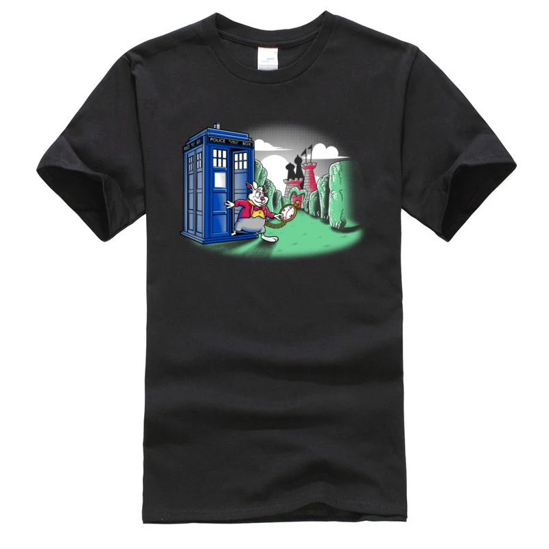 Футболка Dr Who Fast Rabbit Tardis Мужская футболка R2D2 Daleks Machine из чистого хлопка Молодежные