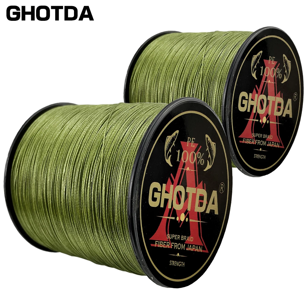 

GHOTDA Fishing Line 4 Strands Braided Multicolored 1000M 500M 300M 100% Extreme PE Saltwater Carp Fishing Line