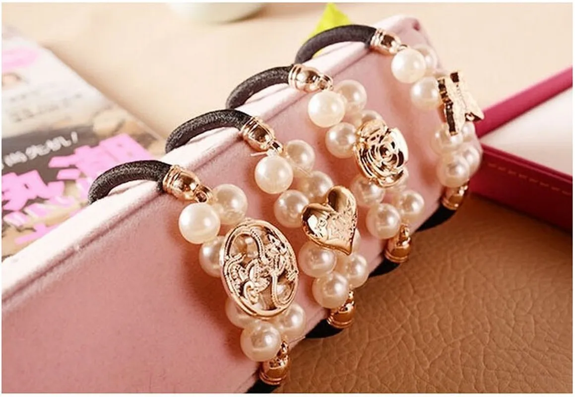 Лидер продаж резинка для волос жемчужные эластичные резинки держатель конского