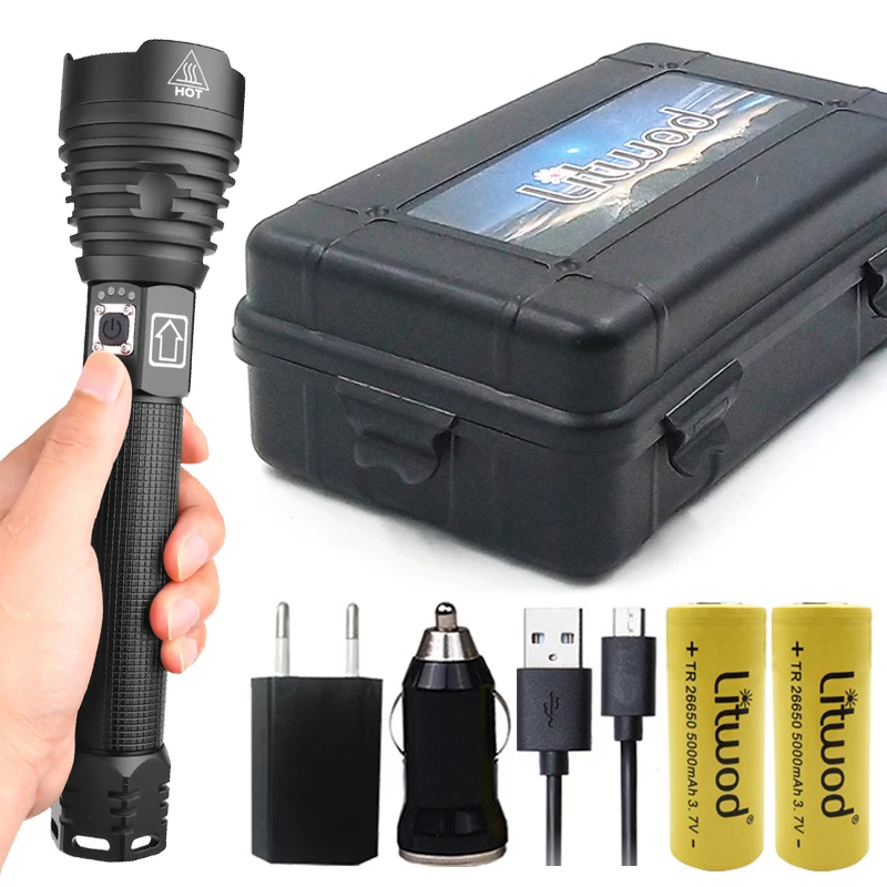 Xlamp XHP90 Z351909 самый мощный светодиодный фонарик мощность 26650 или 18650 батареи и xhp70.2