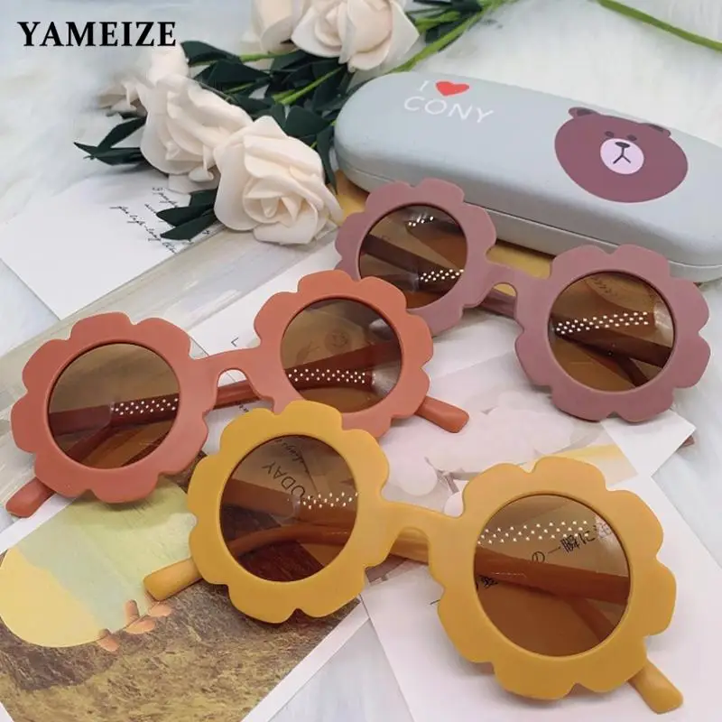 

Cute Flower Shape Kids Sunglasses Girls Round Sunglasses Children Eyeglasses Baby Color Sunglasses Boys Eyewear UV Protection