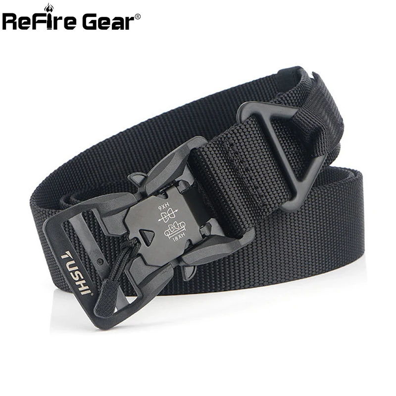 ReFire gear нейлоновые пояса для мужчин Магнитный военно-тактический страйкбол ремень армейский боевой сверхмощный быстрый выпуск Молл системы поясницы