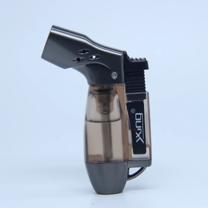 

Creative Inflatable Windproof Lighter Silver Star Walrus No. 3 Three Straight Blue Flame Small Welding Torch Cigarette Lighter