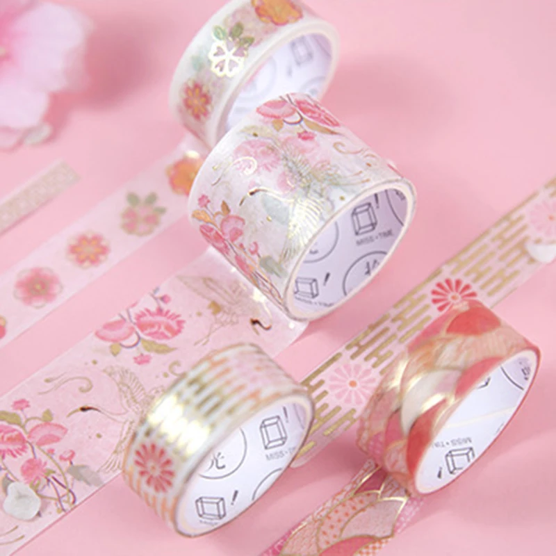

20 rolls/set Golden Plated Beautiful Patterns Washi Tape Scrapbooking Decorative Adhesive Masking Tapes Stationery Sticker