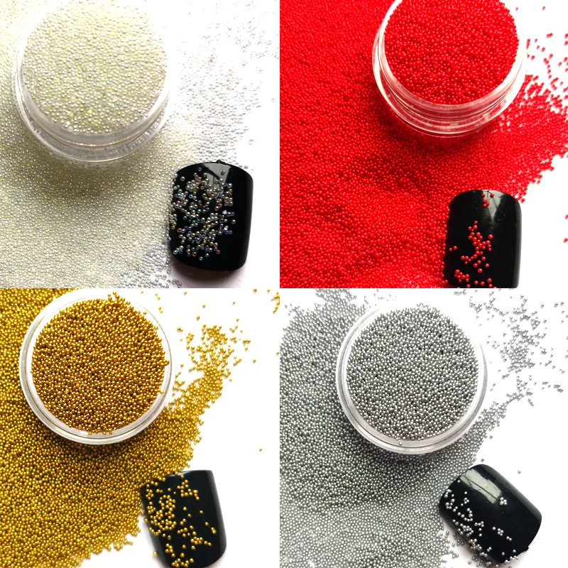 Икра бусины хрустальные крошечные Стразы для маникюра стеклянные шарики микро