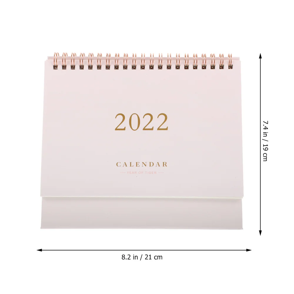 

2PCS Simple 2022 Desktop Calendar Practical Schedules Calendar Paper Calendar
