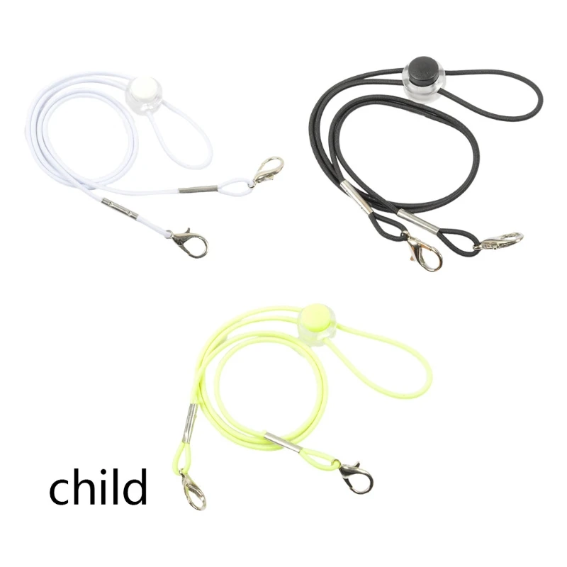 

3Pcs Adult Kids Adjustable Face Mask Lanyard Multicolor Mouth Cover Holder Elastic Rope Anti-Lost Handy Strap Ear Saver