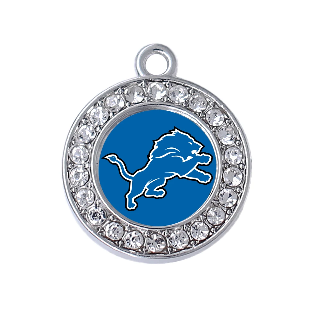 Стильный Прозрачный эмаль Детройт Сити футбольная команда лейбл круглый