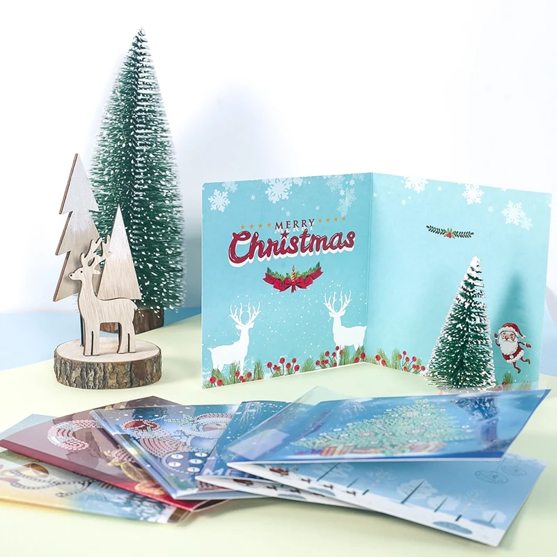 5D алмазная картина поздравительная открытка Рождественское украшение день