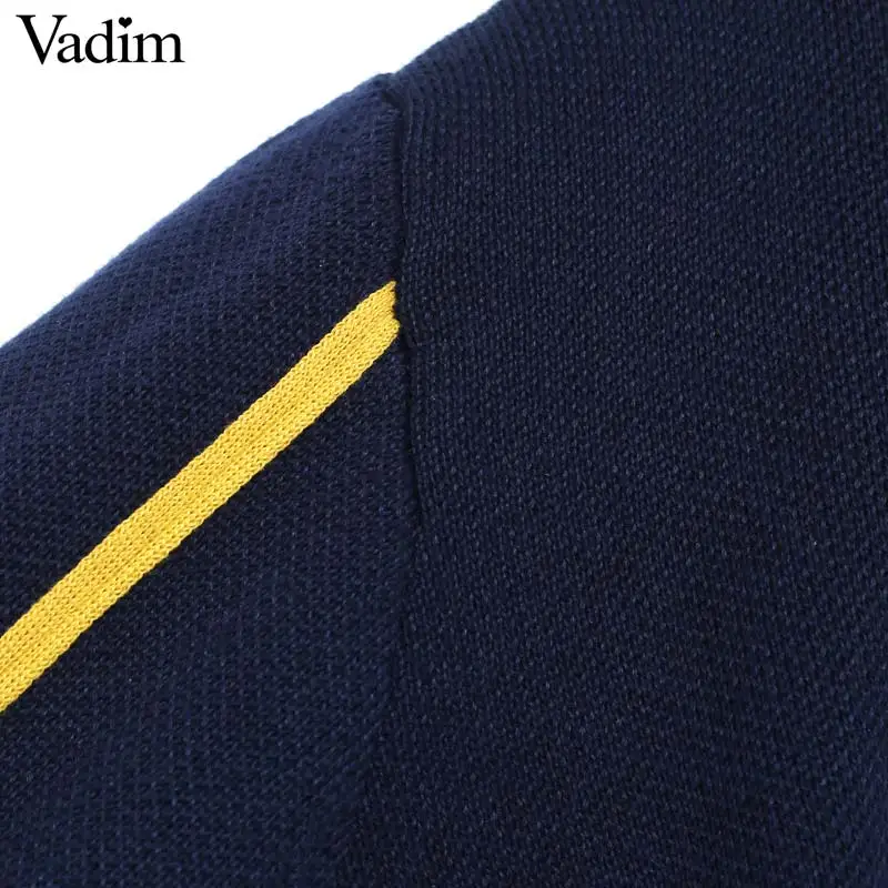 Vadim Женский вязаный свитер с капюшоном в стиле пэчворк большой размер длинный