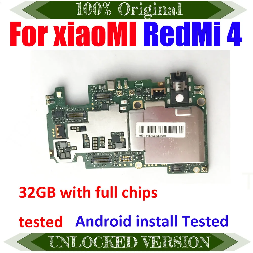 Материнская плата для HongMI 4 RedMi 32 ГБ 100% разблокированная оригинал HongMi логическая