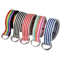 bla 130cm long d ring buckle canvas belt rainbow color all match leisure strap waistband for men women jeans pants wholesale z30