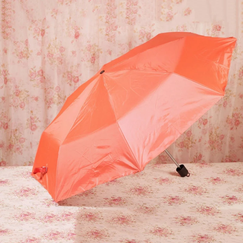 

1 шт. портативный зонт от солнца, однотонный складной модный зонт для улицы, защита от дождя и солнца, случайный цвет, Прямая поставка