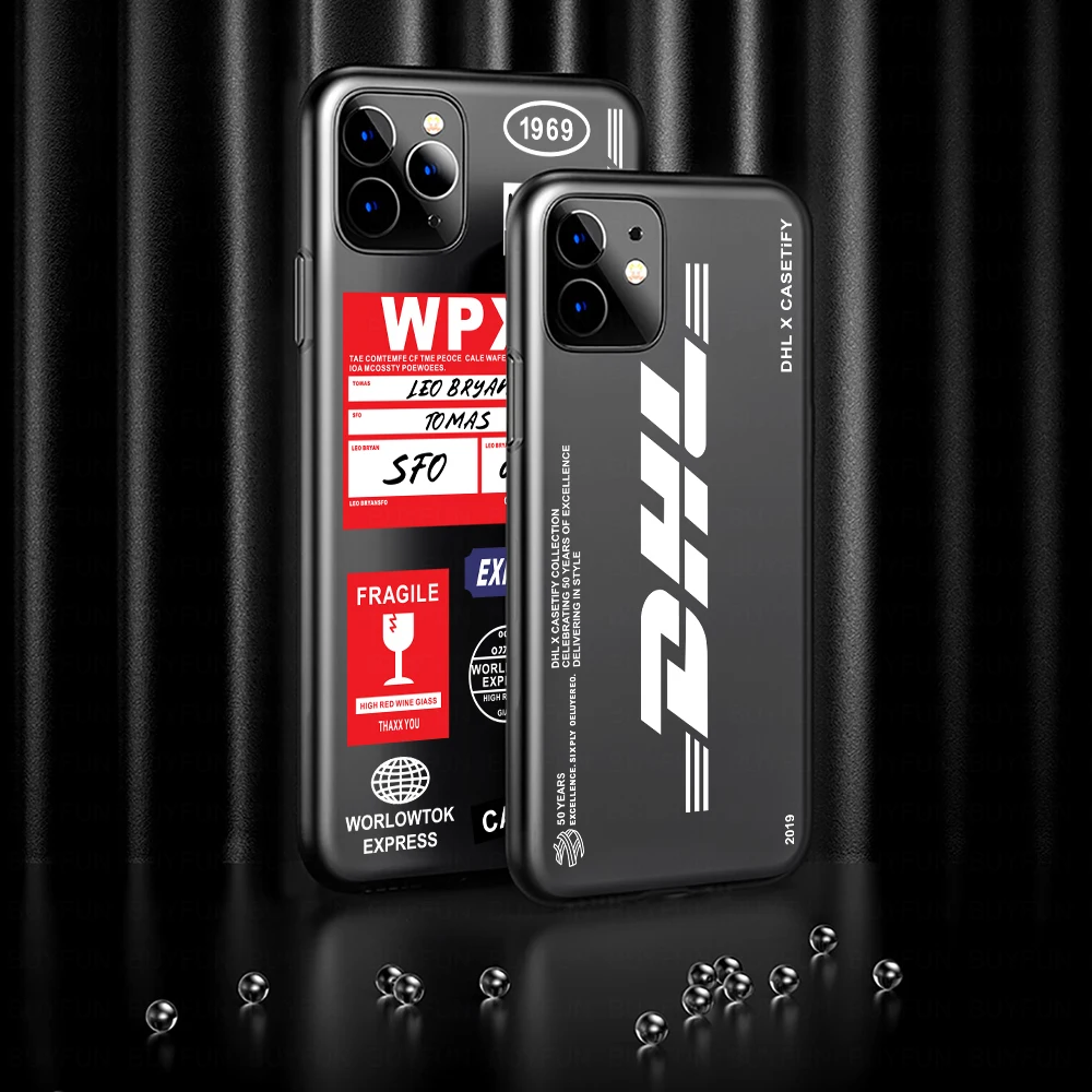 Индивидуальные этикетки DHL чехлы для телефонов iPhone 11 Pro max роскошный Забавный
