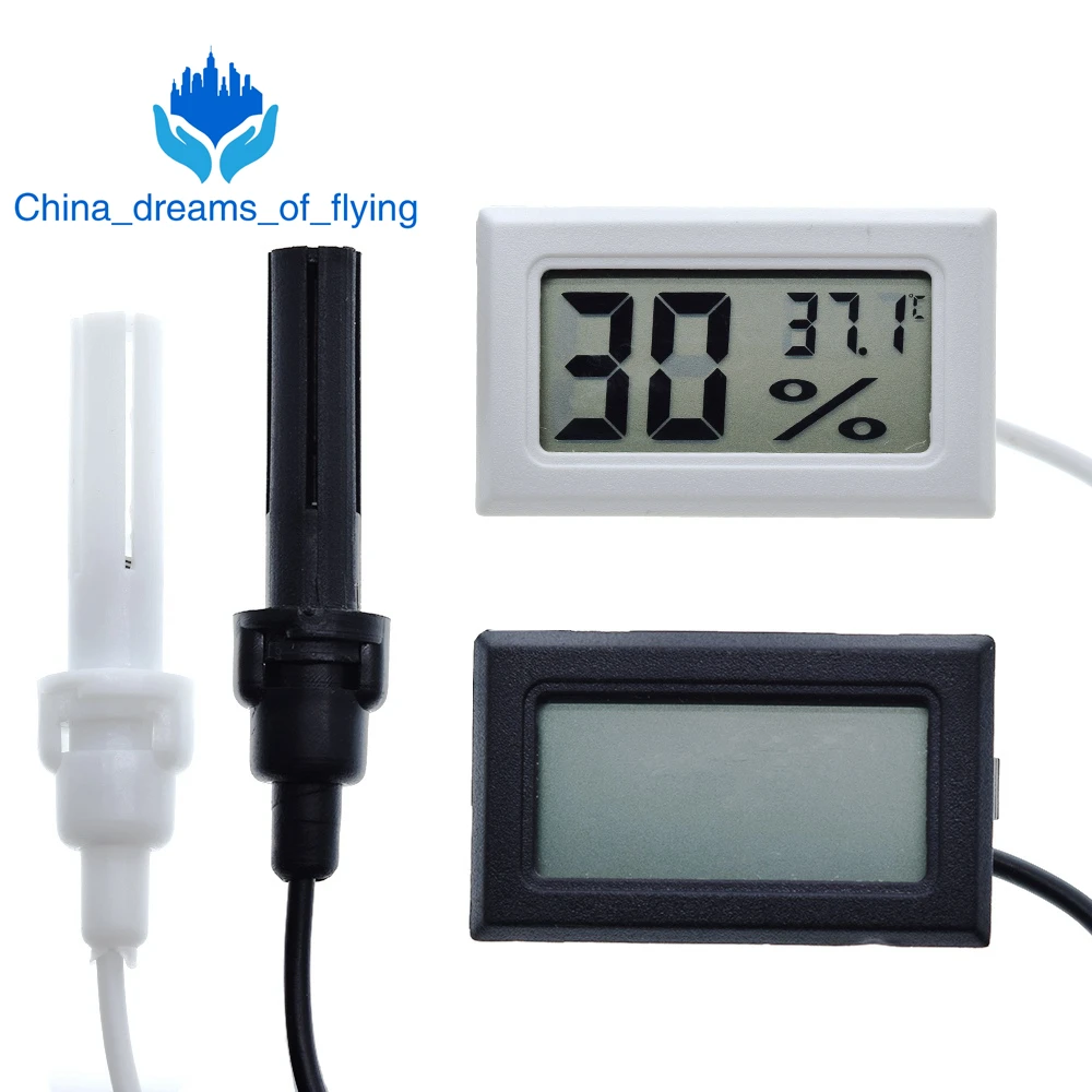 Завеса Профессиональный мини зонд Цифровой ЖК-дисплей термометром и гигрометром
