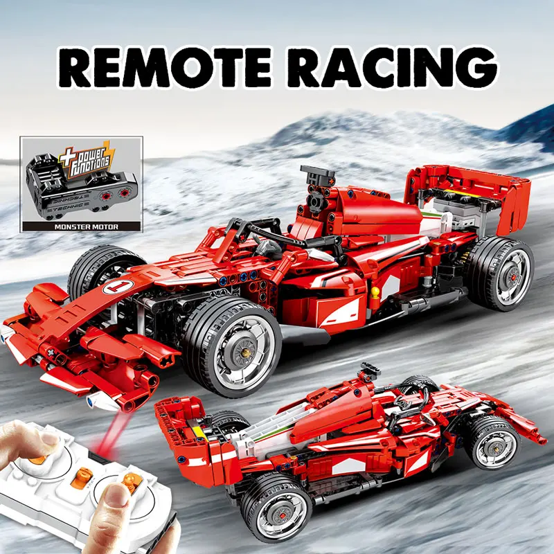 585PCS City Remote Control F1 Racing Car Model Building Blocks High-tech RC DIY Bricks sets Toys For Children boys |