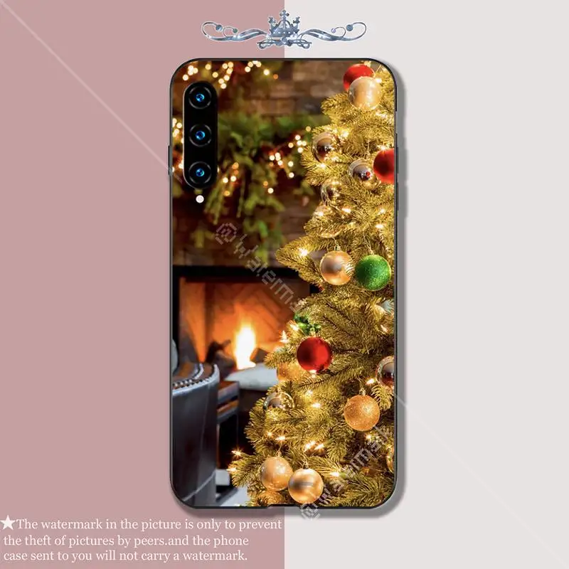 Черный мягкий чехол Yinuoda с надписью Merry Christmas для телефона huawei honor 7A 8s 8x 9X 9 10 20s 20 lite V