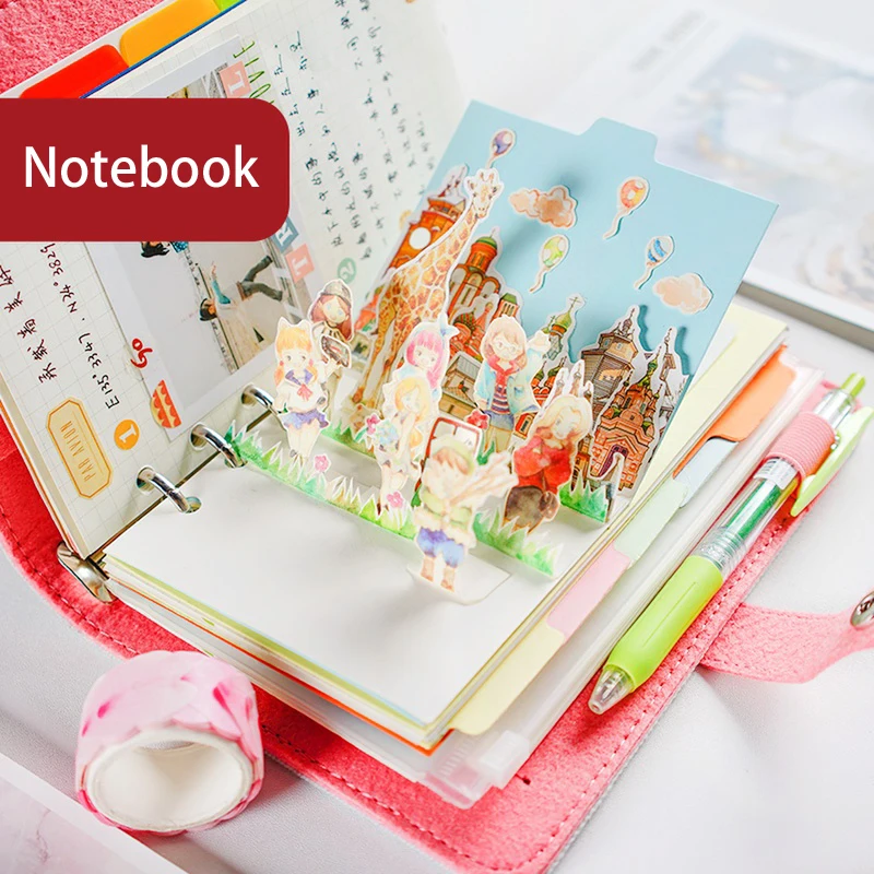 Cotton cloth covered A5 notebook pure colored botebook school used note book office school supplies pocketbook