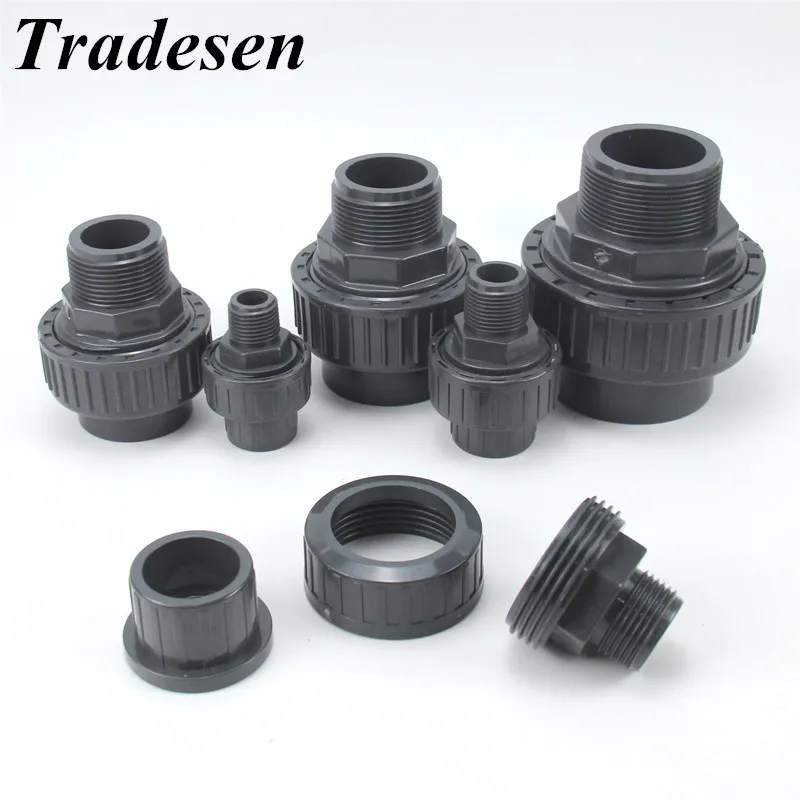 

1pc Plastic PVC 1/2 inch Male Thread to I.D20mm Union Water Pipe Connector UPVC Tube Adapter Garden Plant Irrigation Accessories