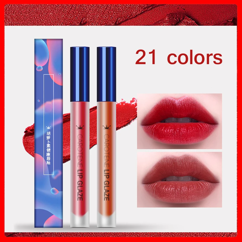 

CL070 Moisturizing Lip Gloss Lipstick Waterproof Matte Lip Tint Makeup Elegant Red Velvet Lipgloss Healthy Vitamins Cosmetics