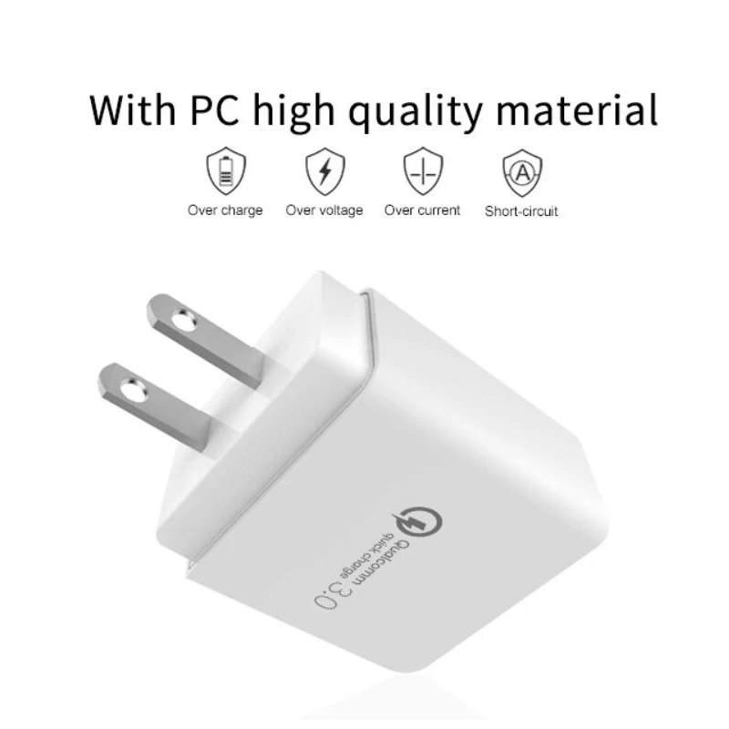 

18W USB Type C Wall Charger Quick PD Charge 5V 3A Travel Charger For For Samsung Xiaomi Huawei iPhone