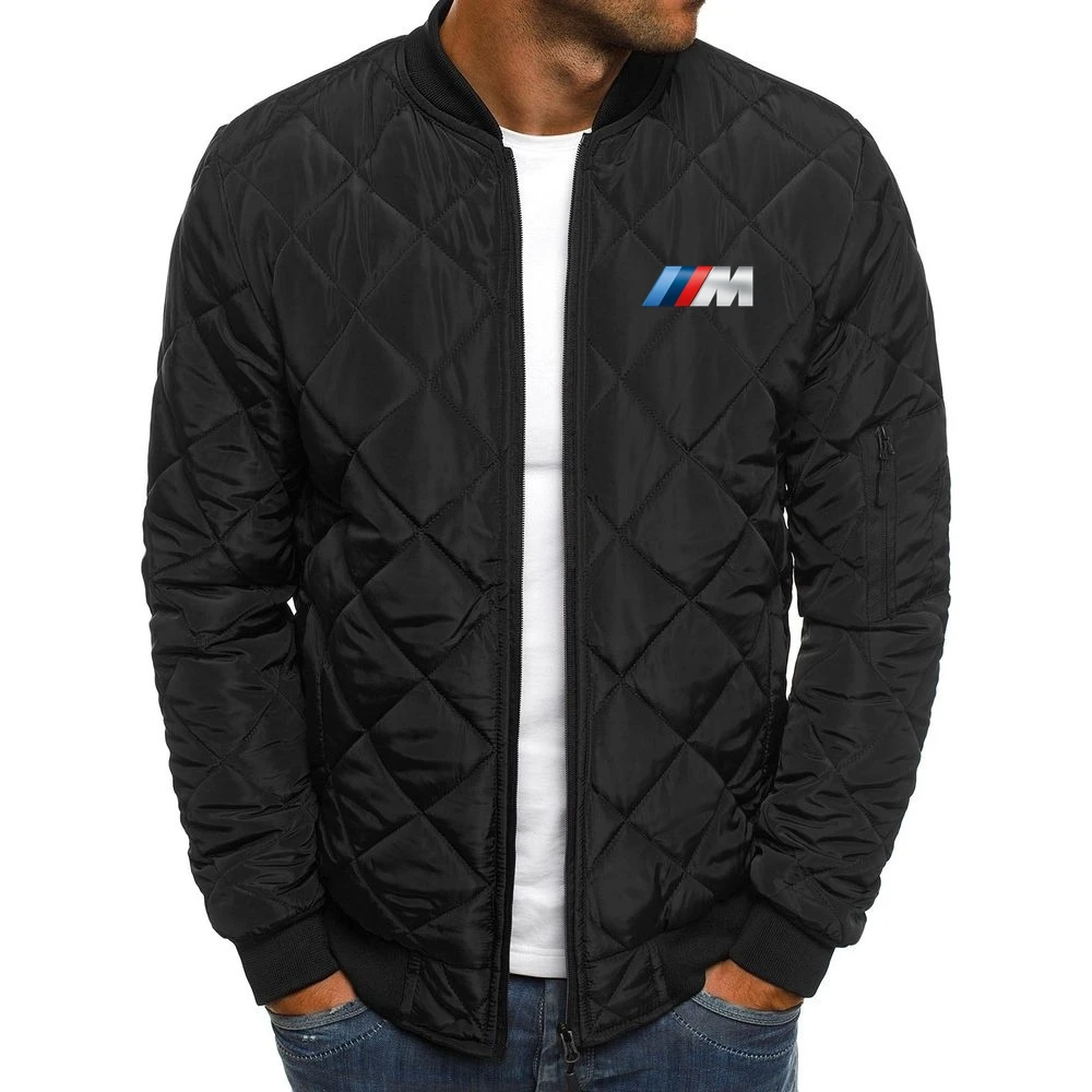 

Winter Men New Cotton Clothes Jacket Coat Tops BMW Logo Custom Made Brand Printing European American Style Man Zipper Jacket Top