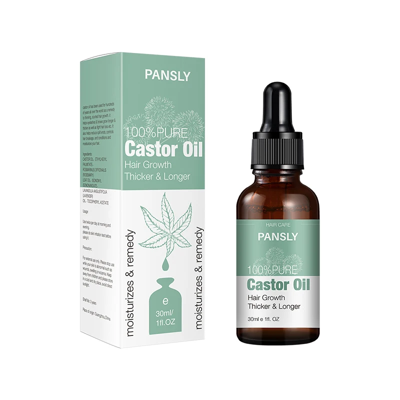 

PANSLY Castor Seed Oil Eyebrow Eyelash Growth Oil with Combs Mild Maintenance Nourish Liquid Eye Lashes Essential Oil